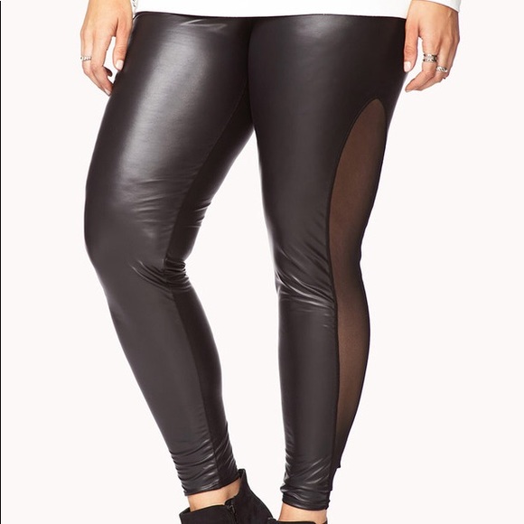 Forever 21 Pants - Forever 21+ Faux Leather Leggings